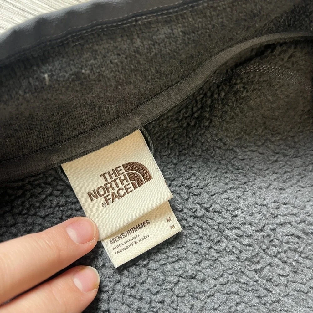 The‎ North Face Fleece Pullover Mens Medium Gray Quarter Zip Sweater Knit S39